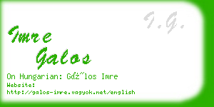 imre galos business card